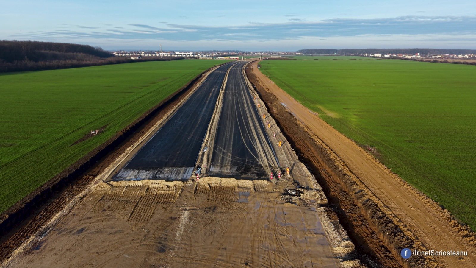 VIDEO | Primele imagini ale lotului 1 al A0 Nord după 9 luni de construcție. Un segment va fi inaugurat la începutul anului viitor