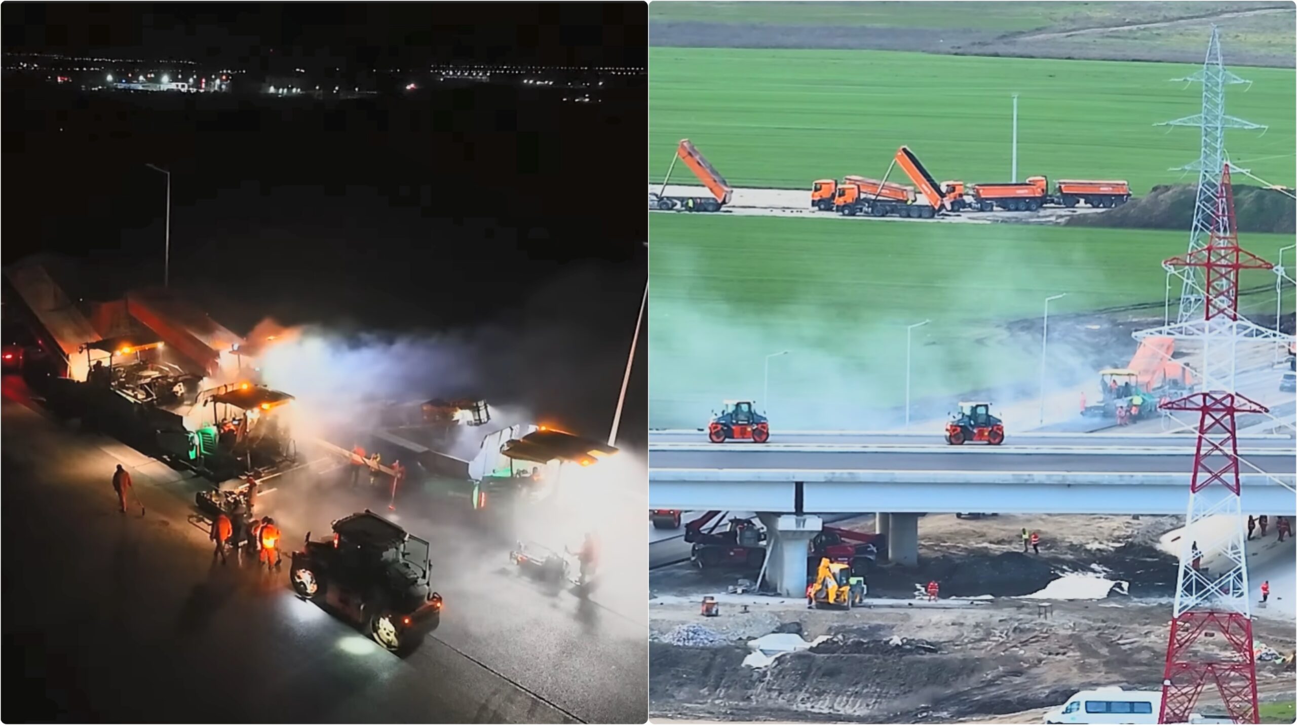 Lucrări nocturne și în întârziere la Autostrada Moldovei: Nodul de la Tișița, spre Panciu și Tecuci, aproape finalizat. Când va fi deschis traficul între București și Adjud?