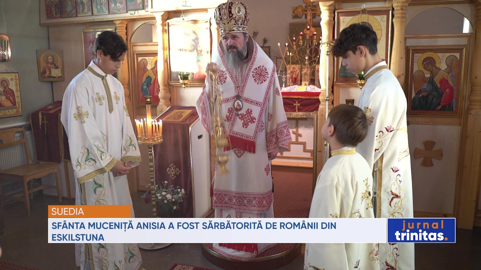 Celebrând Sfânta Anisia la Eskilstuna În Biserica Ortodoxă din Eskilstuna, Suedia, a fost vreme de sărbătoare astăzi, cu ocazia comemorării Sfintei Anisia, fecioara și muceniță din Thesalonic