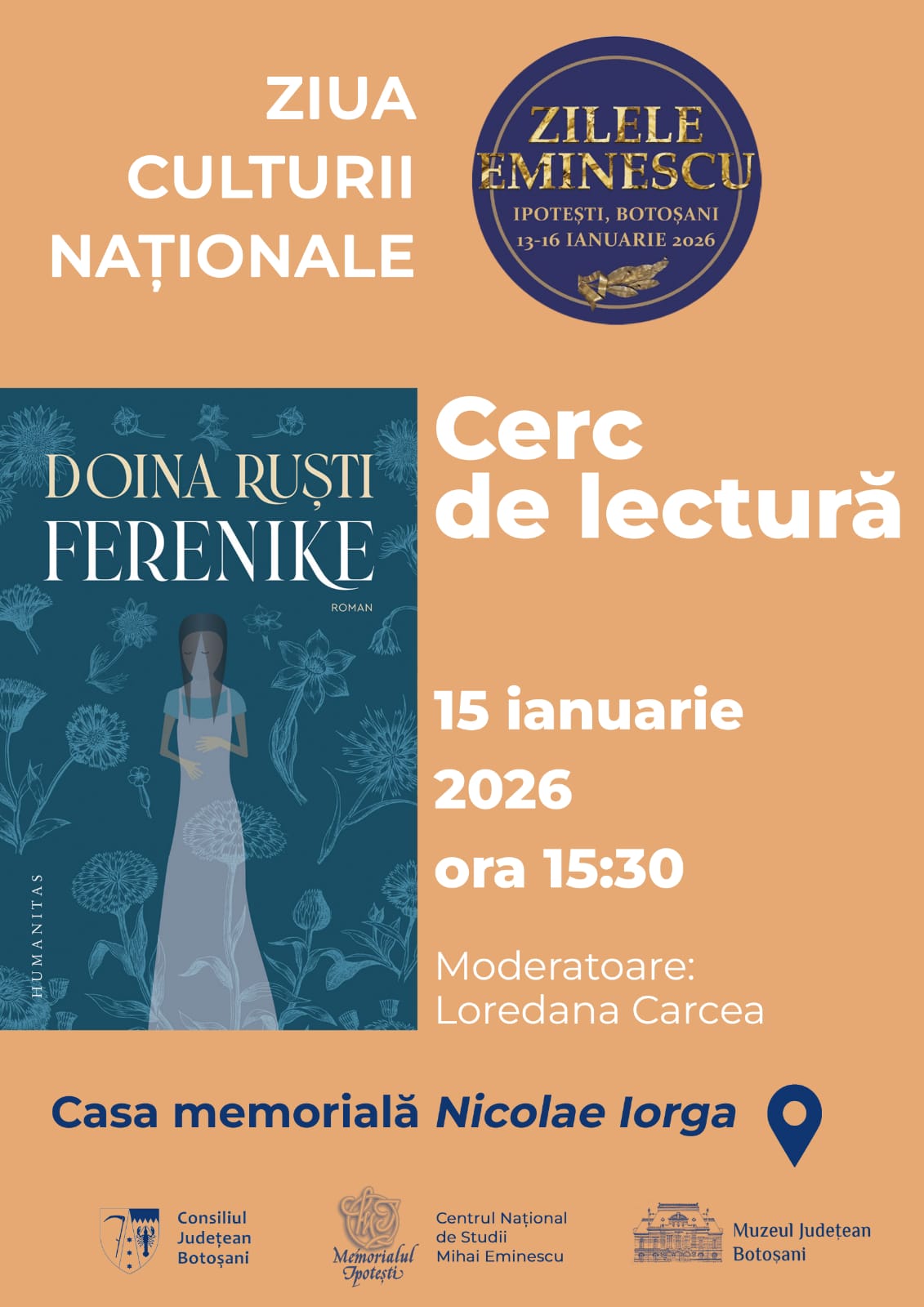 Întâlnire literară: Cerc de lectură cu autoarea prezentă