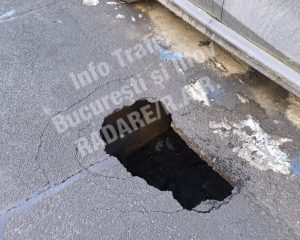 Asfaltul s-a surpat pe Strada Făinari din Obor, traficul restricționat temporar