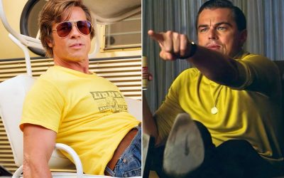 Brad Pitt didn't believe Leonardo DiCaprio when he pointed out his parents on set