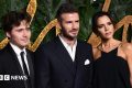 Brooklyn, Victoria and David Beckham