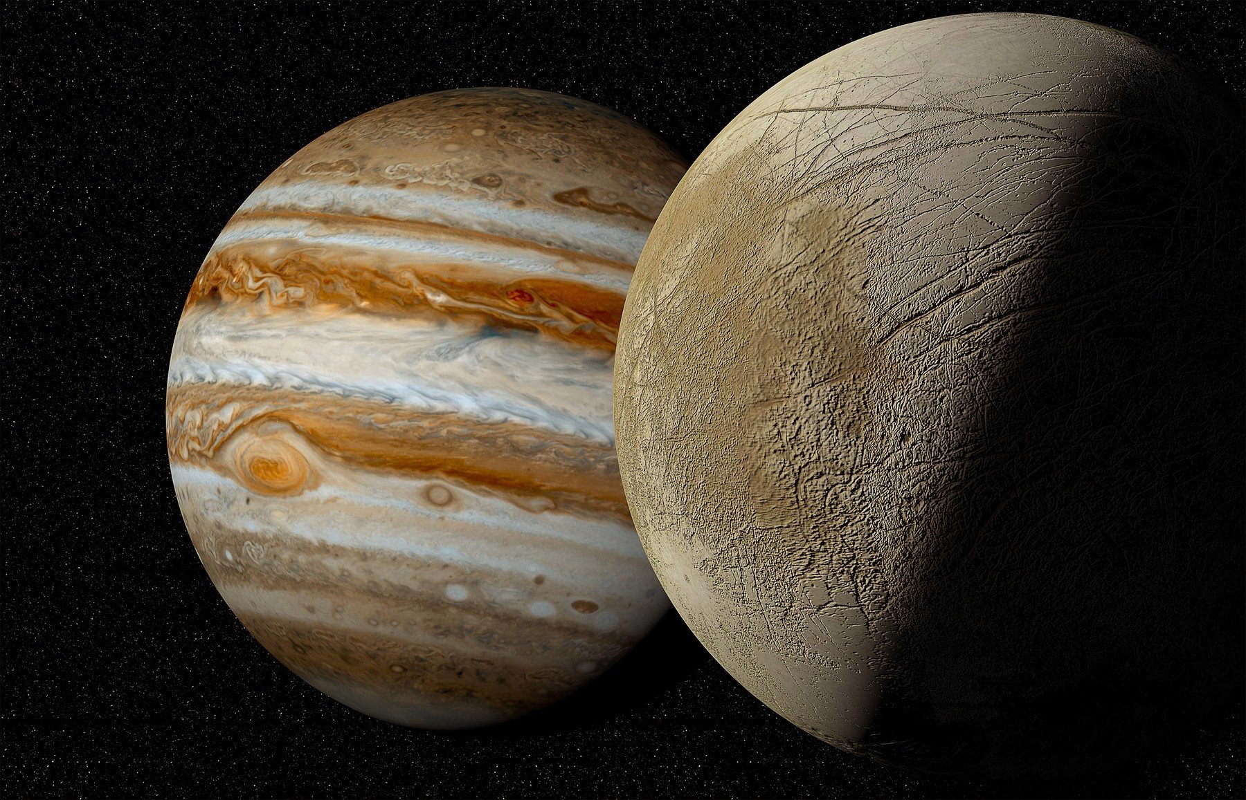 Descoperire majoră despre Europa: Satelitul lui Jupiter are o miglaj de gheață aproape de două ori mai gros decât estimările anterioare Agenția spațială NASA și comunitatea științifică internațională au primit o veste ce poate schimba fundamental înțelegerea asupra satelitului Europa, unul dintre cei mai promițători candidați pentru găzduirea vieții extraterestre habitatabile în sistemul nostru Solar