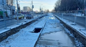Structură de beton descoperită pe șantierul de pe Bulevardul Basarabia, identitate necunoscută