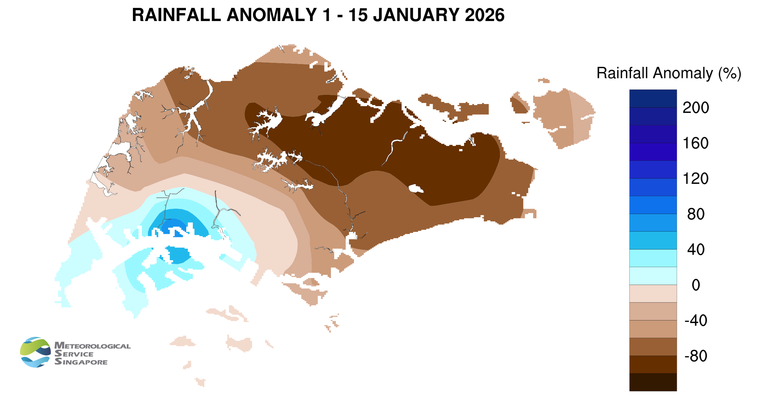 Below-average Rainfall Expected for the Rest of January 2026