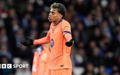 Marcus Rashford celebrates scoring for Barcelona against Real Sociead