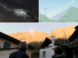 Viganella, Italia, folosește o oglindă uriașă pentru a aduce soarele în valea întunecată