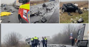 Accident devastator pe DN6: Șapte morți după coliziunea microbuzului grecesc