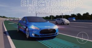 Locația autostrăzii cu stații de încărcare în mers pentru mașini electrice