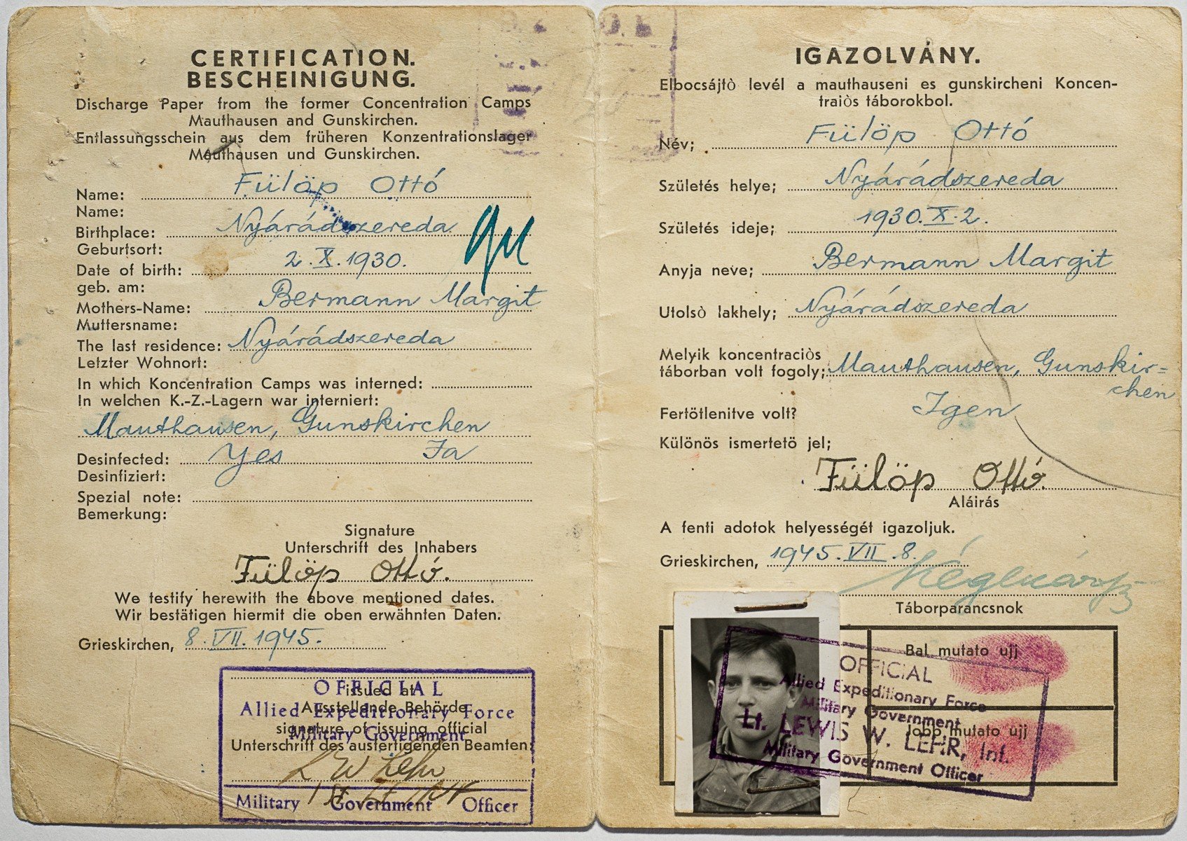 Octavian Fülöp, unul dintre puținii supraviețuitori români ai Auschwitz, împlinește vârsta de 97 de ani, păstrând vie în memoria istoriei tragice a Holocaustului