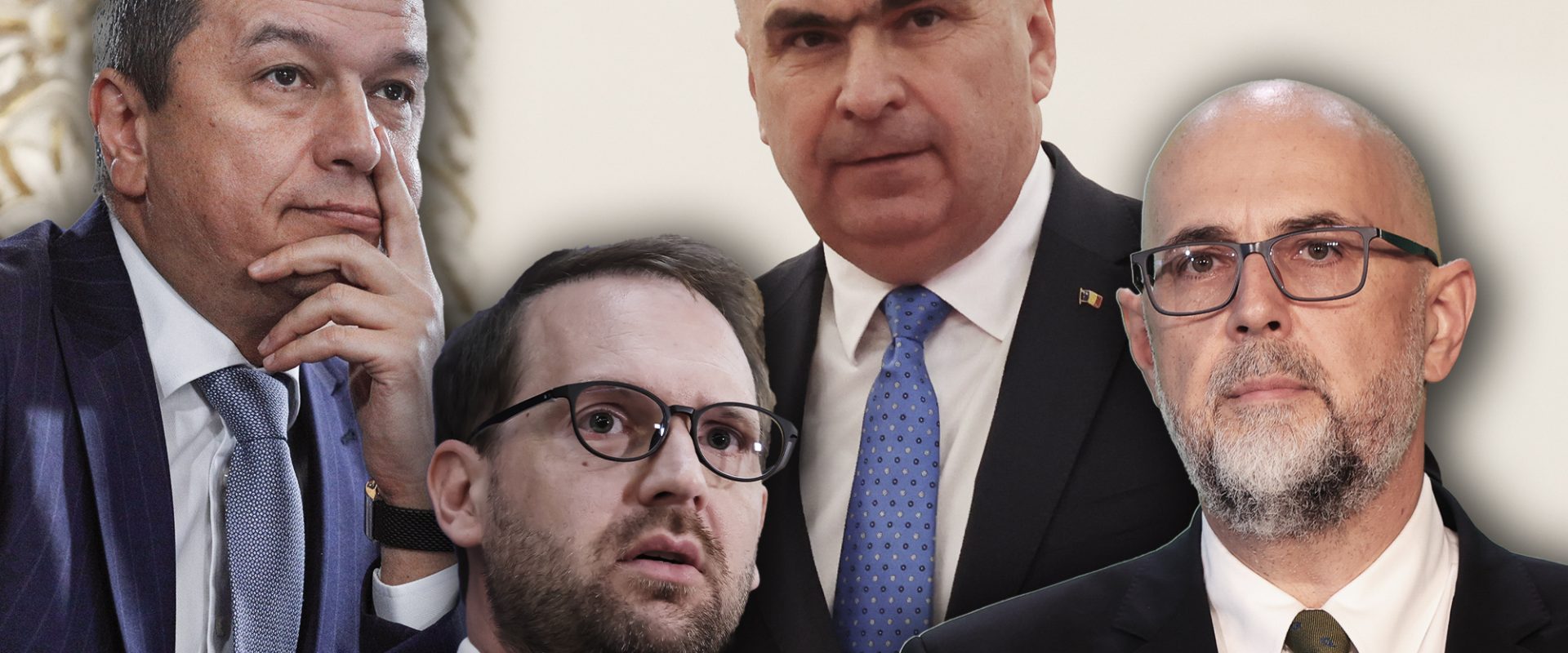 Sorin Grindeanu, Dominic Fritz, Ilie Bolojan și Kelemen Hunor. Surse: Inquam Photos. Colaj: Ion Mateș / HotNews