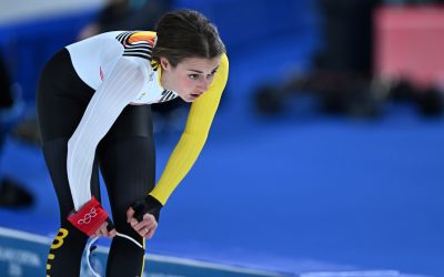 Belgian speed skater Isabelle van Elst pictured at the Women's 1000m speed skating race at the Milano Cortina 2026 Olympic Winter Games, on Monday 09 February 2026 in Milan, Italy. The XXV Winter Olympics take place from 6 to 22 February 2026 in Italy. BELGA PHOTO JASPER JACOBS