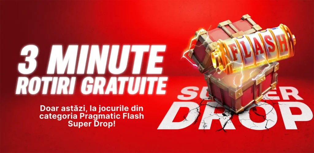 Pragmatic Flash Super Drop - ai 3 minute de Rotiri Gratuite la Superbet!