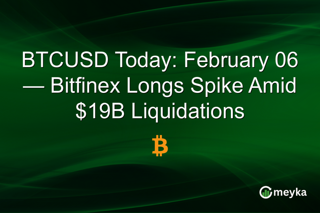 BTCUSD Today: February 06 — Bitfinex Longs Spike Amid $19B Liquidations