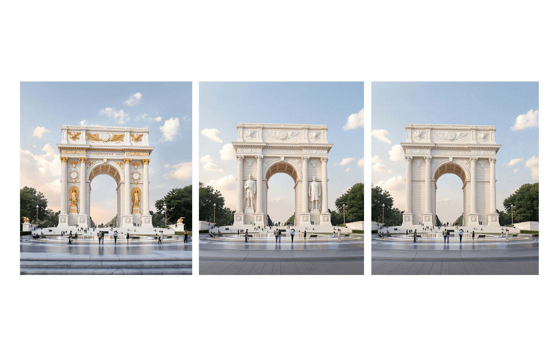 Președintele Statelor Unite, Donald Trump, a anunțat sâmbătă planurile sale de a ridica un arc de triumf în Washington, o construcție care să sfideze precedentul și să lase o amprentă durabilă asupra capitalei americane, comparabilă cu stilul și măreția Arcului de Triumf din Paris