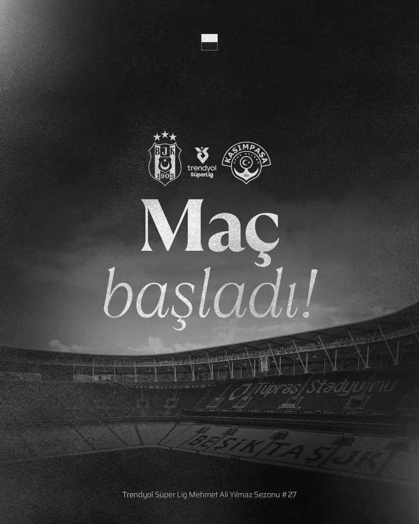 Beşiktaş intră în meci: Ce se întâmplă pe terenul de fotbal?