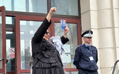 Diana Șoșoacă, europarlamentar, a fost prezentă, luni dimineață, la Parchetul General