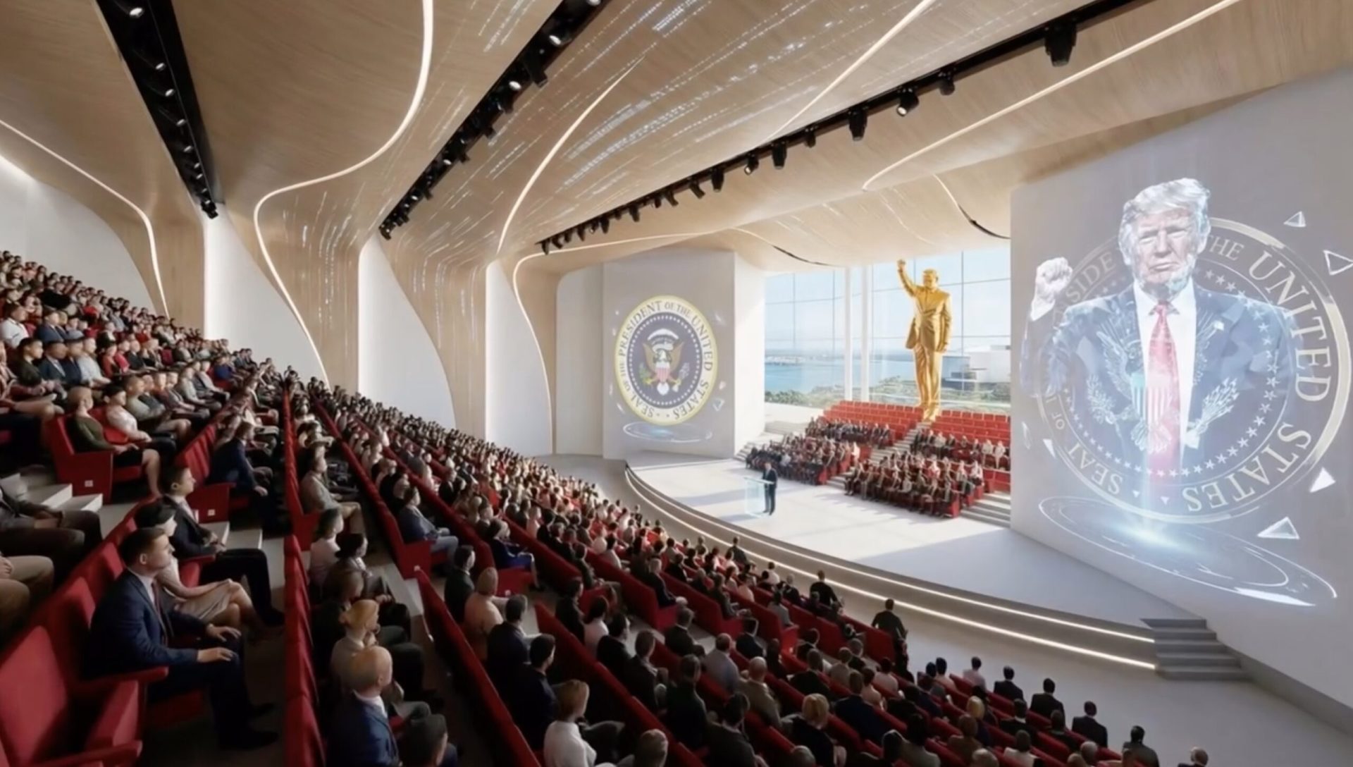 Trump dezvăluie planurile pentru controversata sa bibliotecă prezidențială Fostul președinte american Donald Trump a prezentat publicului larg planurile pentru biblioteca sa prezidențială, un proiect ambițios ce va include un turn impunător din sticlă, situat în centrul orașului Miami