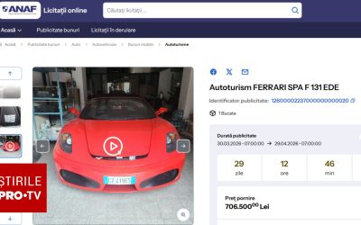 ANAF digitalizează licitațiile: De la Ferrari la terenuri, totul se vinde online Agenția Națională de Administrare Fiscală (ANAF) a făcut un pas important spre modernizare, trecând la un sistem complet digitalizat pentru licitațiile de bunuri confiscate sau executate silit