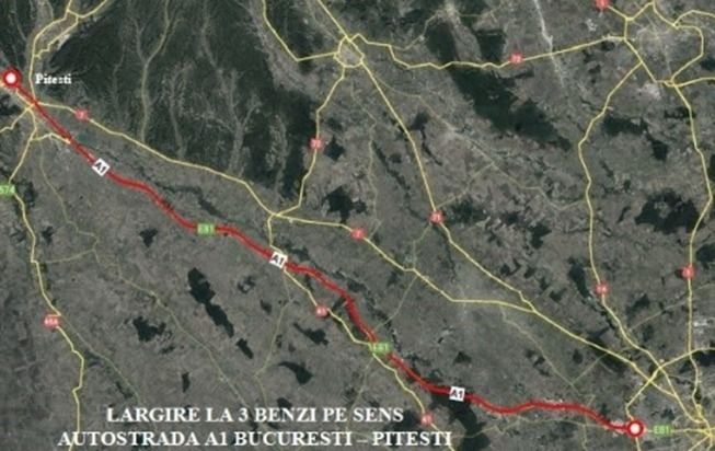 Au concurat 13 oferte pentru lărgirea A1 București-Pitești