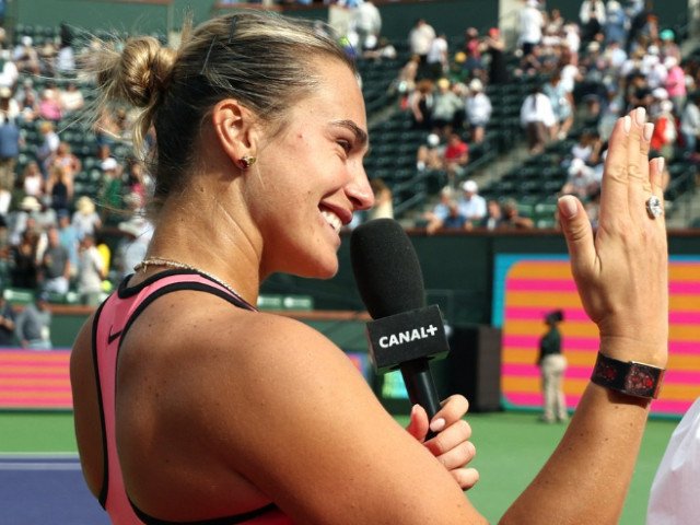 Sabalenka, apariție inedită la Indian Wells: A intrat cu voal de mireasă