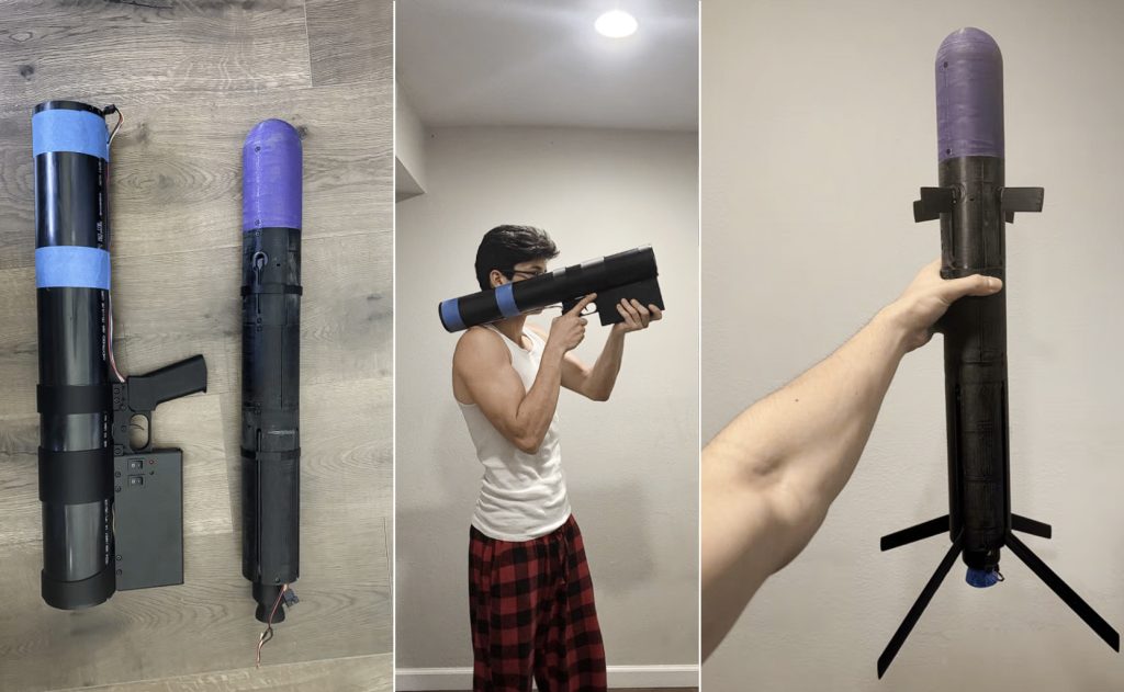 Tânăr a creat lansator de rachete cu 3D și 400 lei. Ce poate face aparatul?