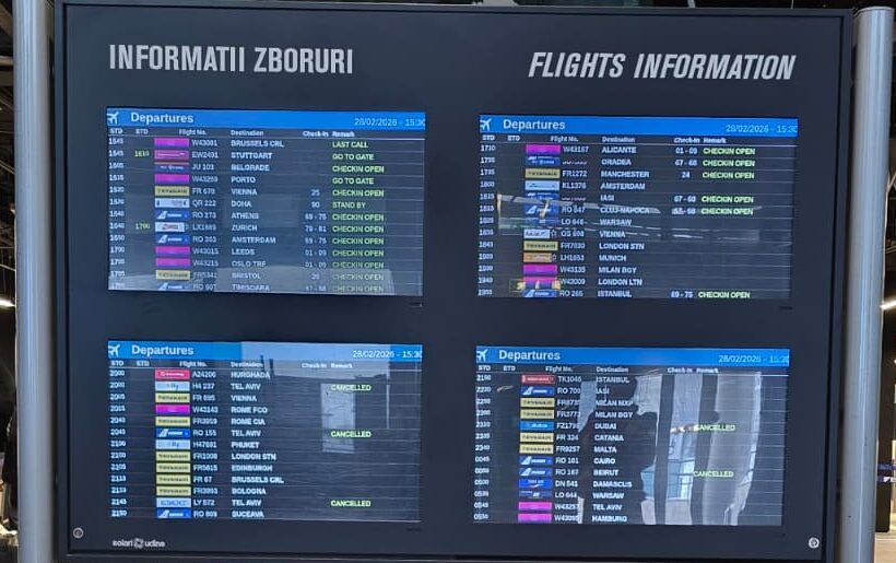 Zeci de Zboruri Anulate din/către Orientul Mijlociu din Cauza Tensiunilor Regionale Compania Națională Aeroporturi București a anunțat anularea a 23 de curse aeriene programate pentru ziua de joi, ca urmare a evenimentelor recente din Orientul Mijlociu