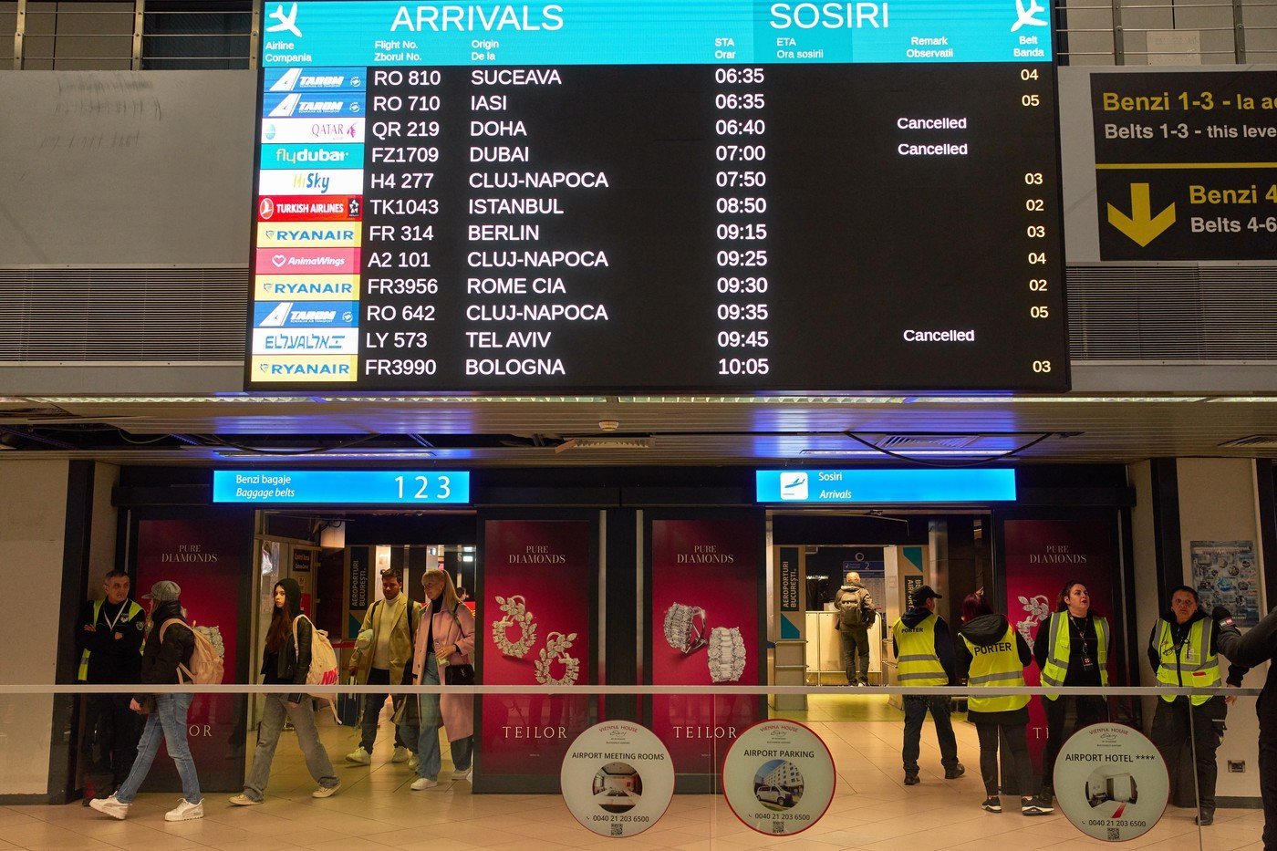 Zboruri anulate între România și Orientul Mijlociu din cauza tensiunilor regionale Mai multe companii aeriene au suspendat temporar zborurile cu plecare sau sosire în România din cauza escaladării tensiunilor în Orientul Mijlociu