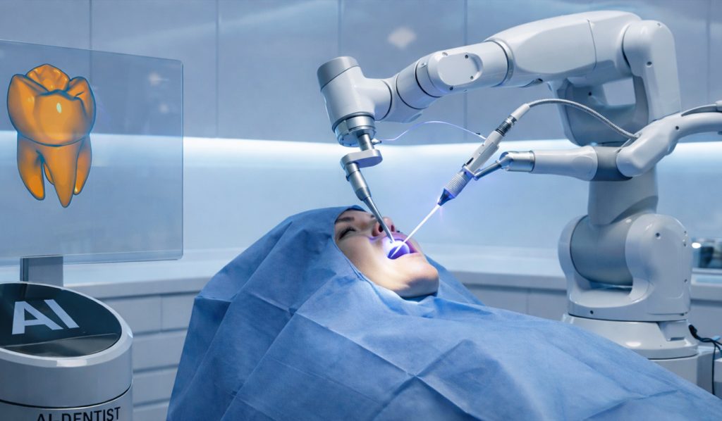 Robotul-dentist: Un pas important spre viitorul stomatologiei? Un nou studiu clinic prezintă rezultatele preliminare ale unui robot-dentist capabil să pregătească dinți pentru coroane cu o precizie remarcabilă
