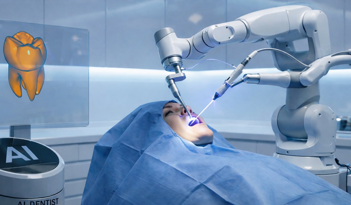 Robotul-dentist: Un pas important spre viitorul stomatologiei? Un nou studiu clinic prezintă rezultatele preliminare ale unui robot-dentist capabil să pregătească dinți pentru coroane cu o precizie remarcabilă