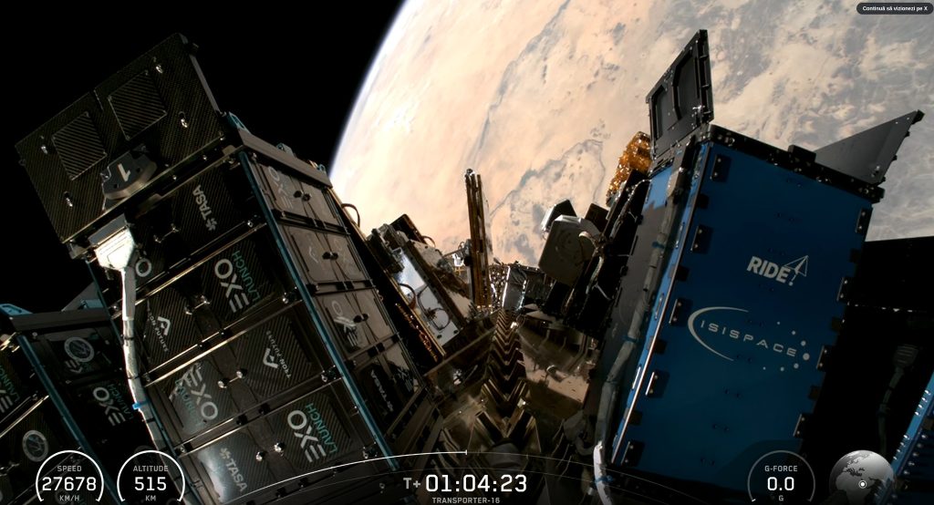 Un satelit 100% românesc, botezat EMISAR, a fost lansat cu succes pe orbită cu ajutorul unei rachete Falcon 9 a companiei americane SpaceX