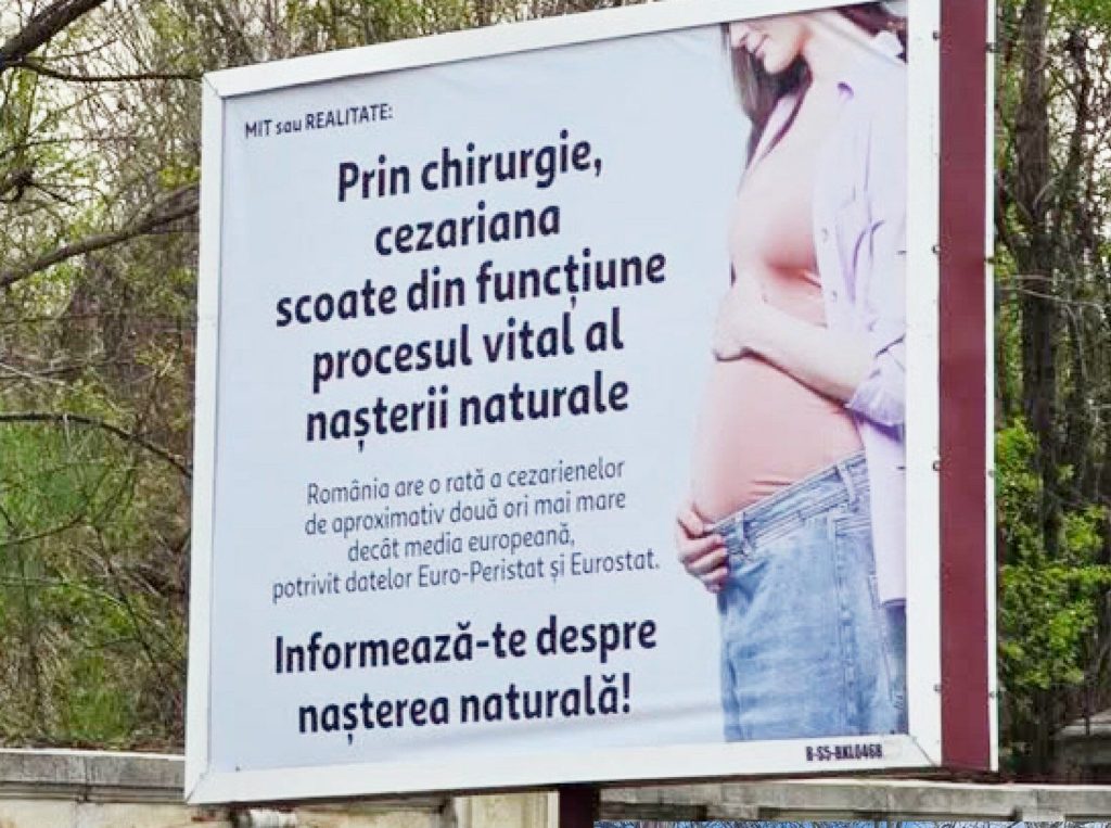 Diana Buzoianu atacă panourile despre cezariană: Sesizări la ANPC și primării din București