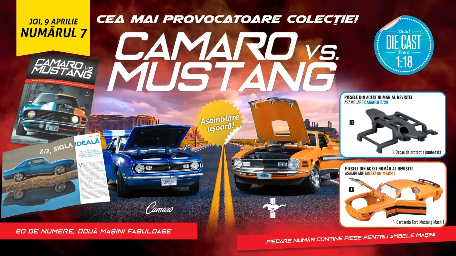 Asamblarea modelului Chevrolet Camaro Z/28 continuă cu pași preciși, cu o atenție deosebită acordată componentelor cheie pentru performanță
