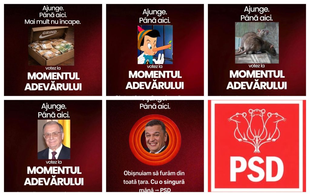 PSD-ul, luat la mișto: Parodie pe rețele după afișele „Momentul Adevărului”