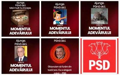 PSD-ul, luat la mișto: Parodie pe rețele după afișele „Momentul Adevărului”