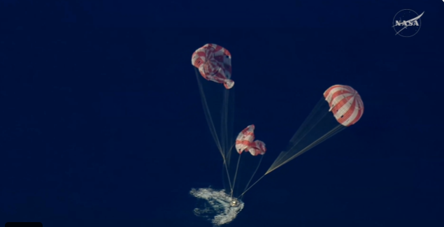 Orion, înapoi pe Pământ: Imagini spectaculoase după 10 zile în spațiu