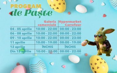 Brăila Mall: Orar special de Paște, activități creative și premii pentru vizitatori