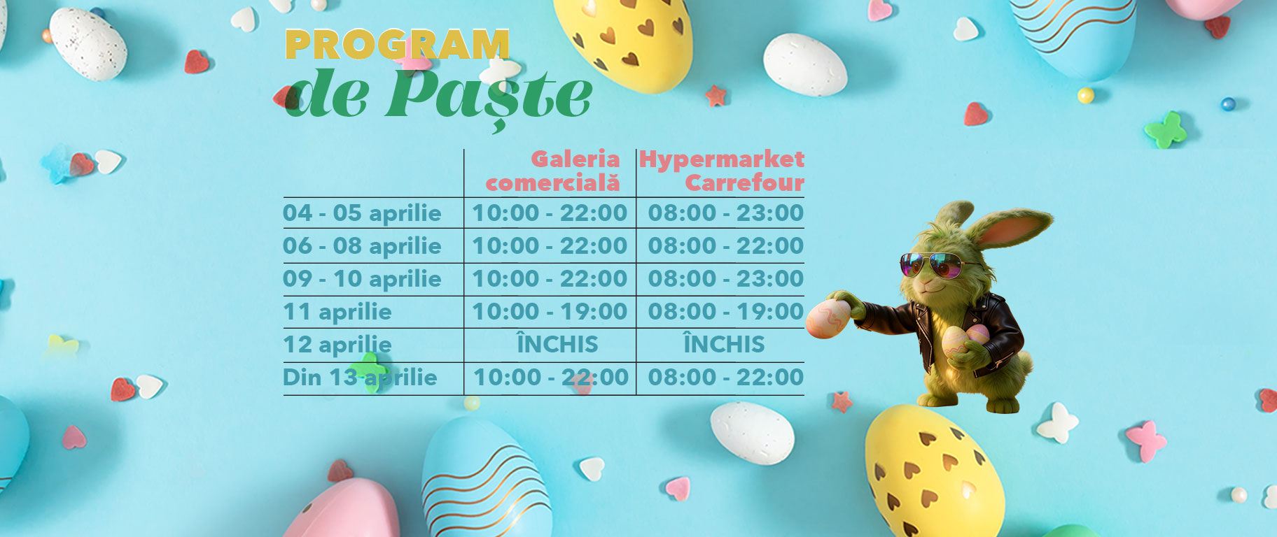 Brăila Mall: Orar special de Paște, activități creative și premii pentru vizitatori