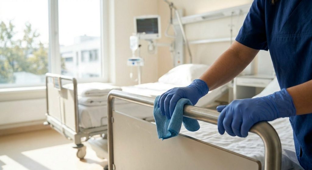 Dezinfectanții din Spital: De la Aprobare la Risc Un flacon de dezinfectant, aparent banal, parcurge un drum complex înainte de a ajunge pe masa de lucru a personalului medical