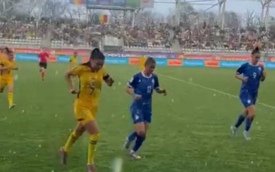 România – Cipru, 1-0: Grindina a întrerupt meciul, jucătoarele, la vestiare