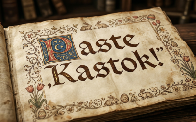 Hristos a Înviat, în diverse limbi: ”Paste Kastok!” înseamnă