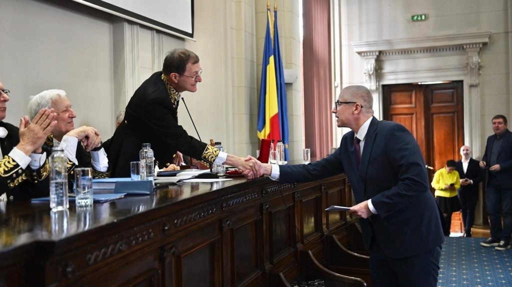 Ministrul Justiției, RADU MARINESCU, acuzat de plagiat, a susținut un discurs la Academia Română cu ocazia aniversării a 160 de ani de existență a instituției, potrivit unui comunicat al ministerului