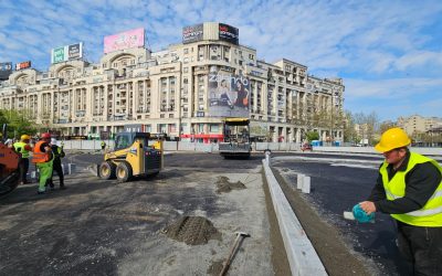 Reparatii la Unirii: Zona Hanul lui Manuc, readusă la viață de muncitori