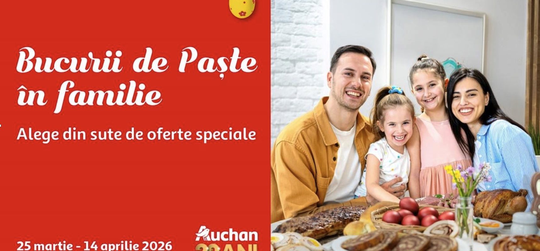 Auchan dă startul cumpărăturilor de paște: Oferte pentru toată familia