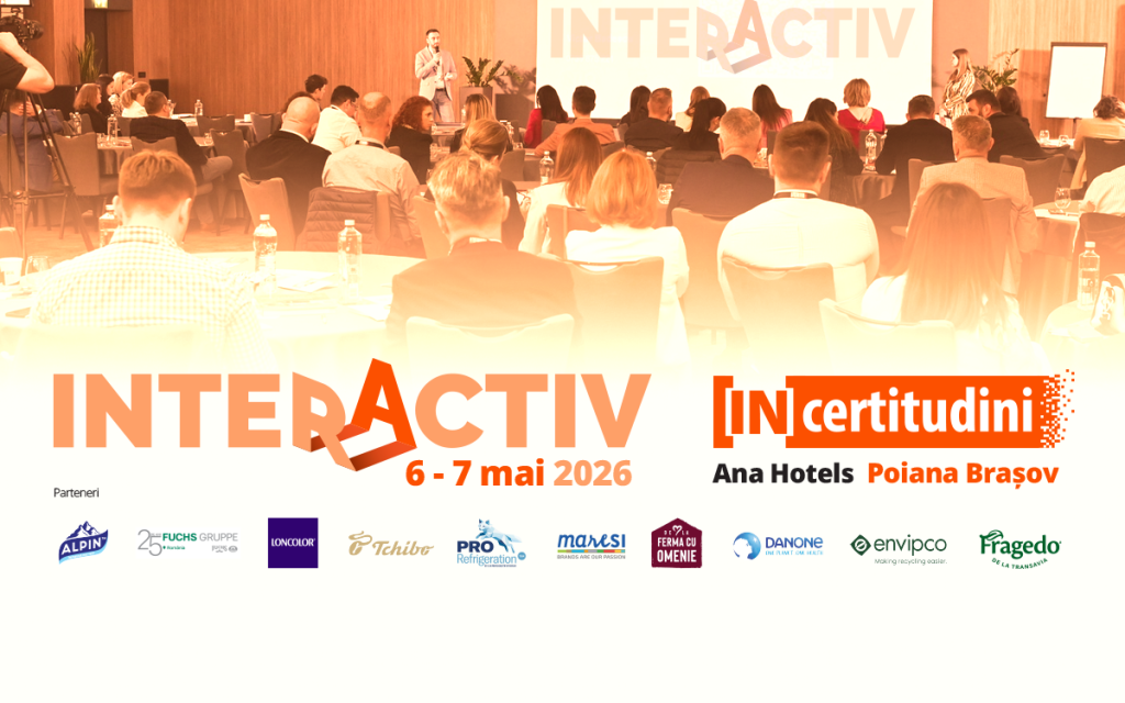 Evenimentul INTERACTIV revine în Poiana Brașov pentru cea de-a 21-a ediție, pe 6-7 mai Evenimentul INTERACTIV, dedicat comunităților locale de retaileri și producători, va avea loc în perioada 6-7 mai la complexul Ana Hotels din Poiana Brașov