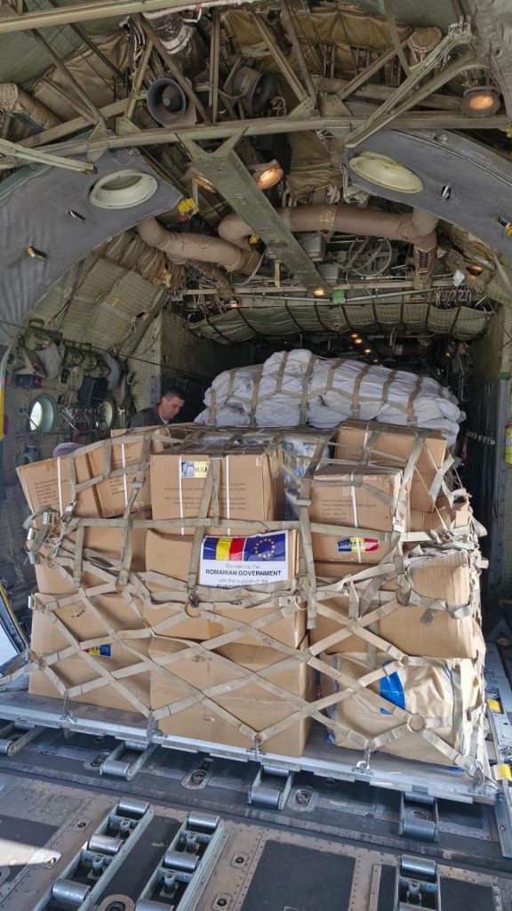 România trimite 15 tone de ajutoare în Liban: Avion MApN cu alimente și corturi