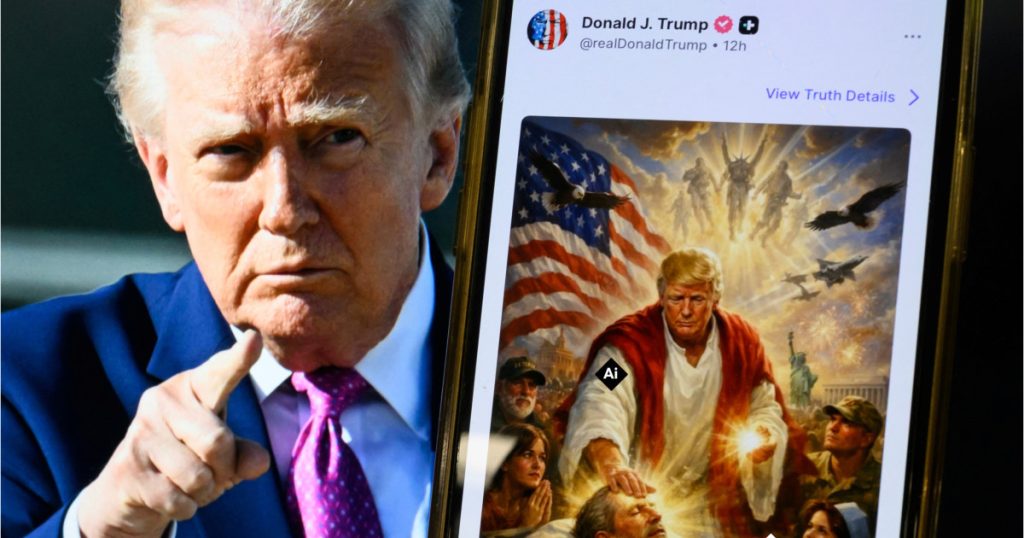 Creatura demonică în imaginea lui Donald Trump „Iisus”: Ce-i asta