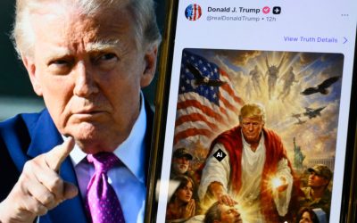 Creatura demonică în imaginea lui Donald Trump „Iisus”: Ce-i asta