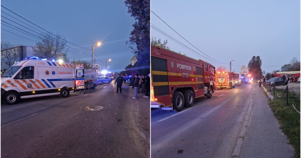 Incendiu devastator în Constanța: Șase adulți și 3 copii, la spital, un adult e grav